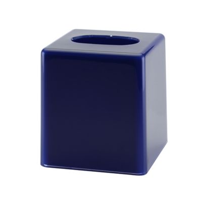 blue tissue box cover