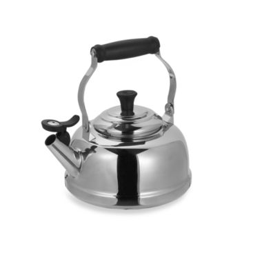 Le Creuset&reg; 1.8 qt. Stainless Steel Whistling Tea Kettle. View a larger version of this product image.