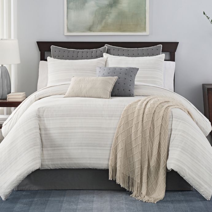 Landon Stria Stripe Comforter Set Bed Bath Beyond