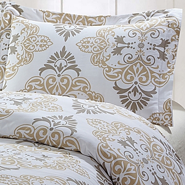 Suri King Comforter Set in Grey/Taupe. View a larger version of this product image.