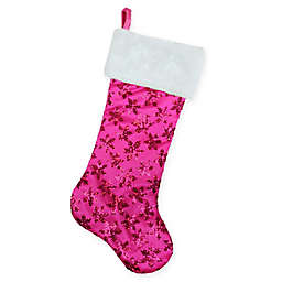 Northlight Sequin Christmas Stocking in Pink
