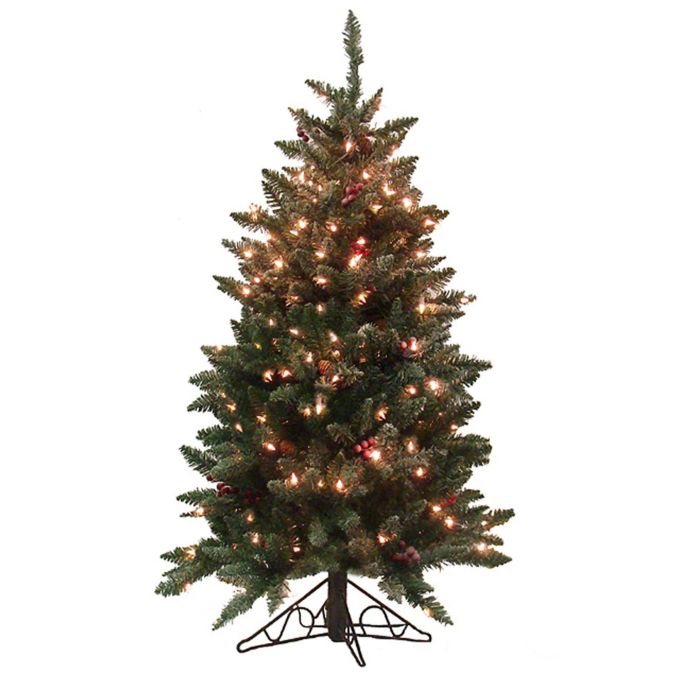 6ft Pre-Lit Christmas Tree Fully Decorated Pull Up Flat-to ...