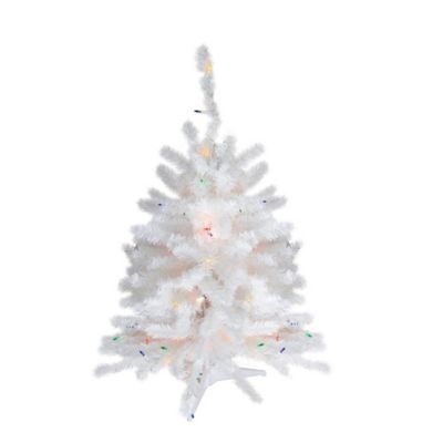 white plastic christmas tree