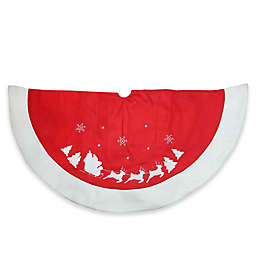 Northlight Santa Claus and Reindeer Christmas Tree Skirt