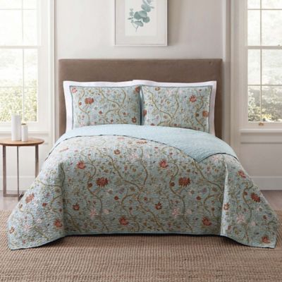 Style 212 Bedford King Quilt Set in Blue