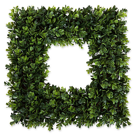 Alternate image 1 for Pure Garden 16.5-Inch Square Boxwood Wreath