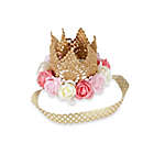 Alternate image 0 for Toby Fairy&trade;  Newborn Rose Gold Metallic Lace Crown Headband with Flowers