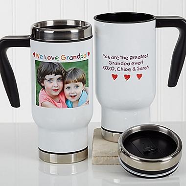 Photo Message For Him 14 oz. Commuter Travel Mug. View a larger version of this product image.