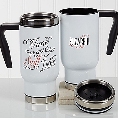 Daily Cup of Inspiration 14 oz. Travel Mug in White. View a larger version of this product image.