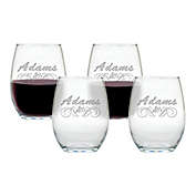 Carved Solutions Adams Stemless Wine Tumblers (Set of 4)