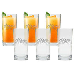 Carved Solutions Adams Clear Double High Ball Glasses (Set of 6)