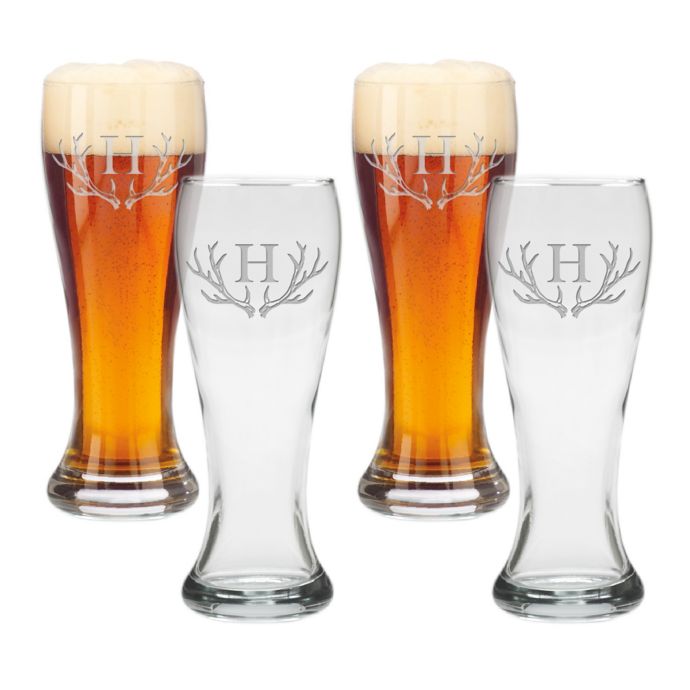 Carved Solutions Antler Pilsner Glasses Set Of 4 Bed Bath And Beyond 8388