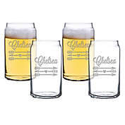 Carved Solutions Arrows Beer Can Glasses (Set of 4)