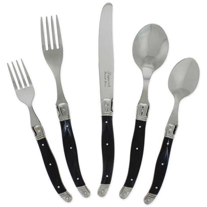Laguiole® by French Home 20Piece Flatware Set in Black Bed Bath and