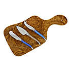 Alternate image 0 for Laguiole&reg; by French Home 4-Piece Board with Laguiole Cheese Knives in Blue/Ivory