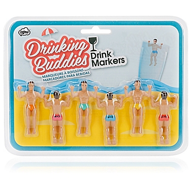 NPW 6-Pack Drinking Buddies Drink Markers. View a larger version of this product image.