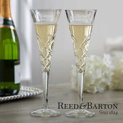 crystal wedding champagne glasses