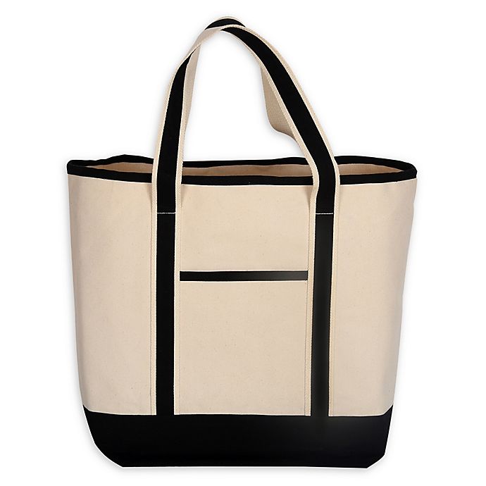 Monograme Blank Large Canvas Tote Bag | Bed Bath and Beyond Canada