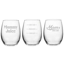 Susquehanna Glass Etched Stemless Wine Glass Collection