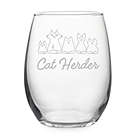 Alternate image 0 for Susquehanna Glass "Cat Herder" Stemless Wine Glass