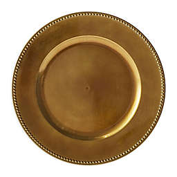 Beaded Charger Plates in Bronze (Set of 6)