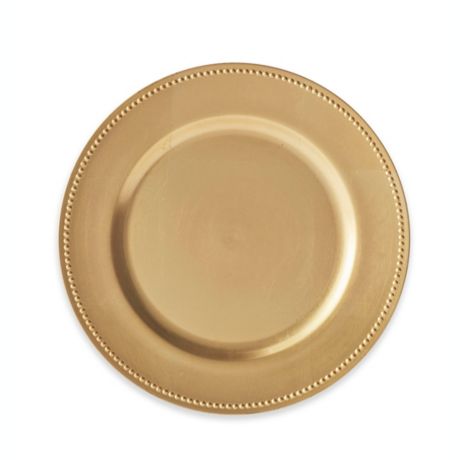 Charger plates Gold Beaded Premium Quality 48 Pack 