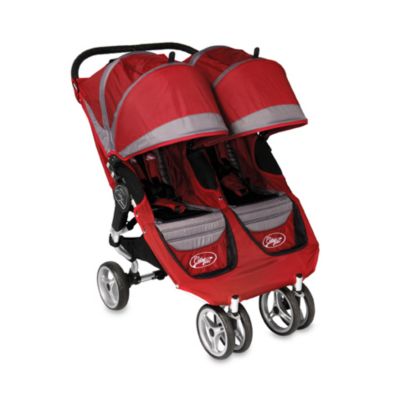 city mini double stroller red