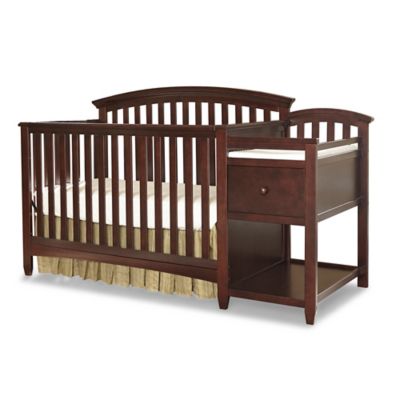 Westwood Design Montville 4-in-1 Convertible Crib and Changer Combo in Chocolate Mist
