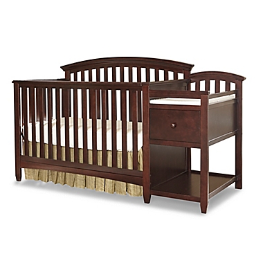 Westwood Design Montville 4-in-1 Convertible Crib and Changer Combo in Chocolate Mist. View a larger version of this product image.