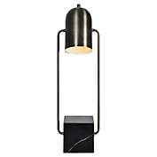 Modern Glamour Abbey Table Lamp in Black/Gunmetal  with Metal Shade