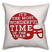 Designs Direct Football Helmet Square Throw Pillow in Red