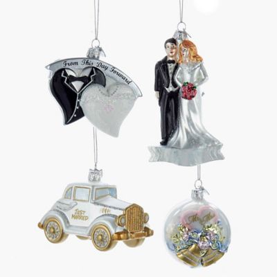 wedding christmas ornament set