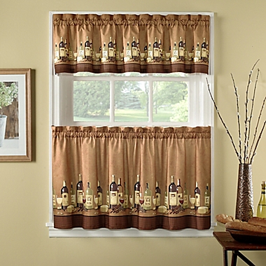Wines Kitchen Window Curtain Tiers and Valance. View a larger version of this product image.