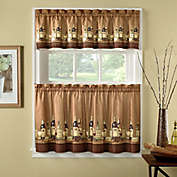 Wines 24-Inch Kitchen Window Curtain Tiers and Valance in Multi
