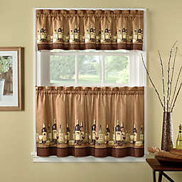 Wines Kitchen Window Curtain Tiers and Valance