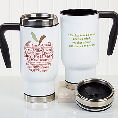 Apple Scroll Teacher 14 oz. Commuter Travel Mug. View a larger version of this product image.