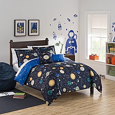 Waverly Kids Space Adventure 3-Piece Full Comforter Set in Black. View a larger version of this product image.