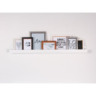 Kate and Laurel&reg; Levie 42-Inch Wood Photo Frame Shelf in White