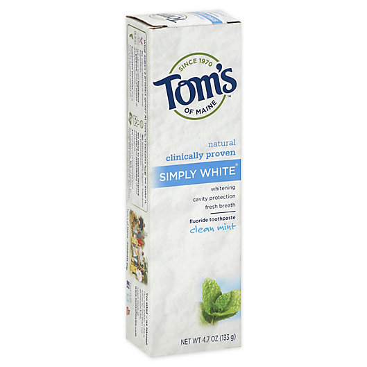 Alternate image 1 for Tom's of Maine® 4.7 oz. Simply White Fluoride Toothpaste in Clean Mint