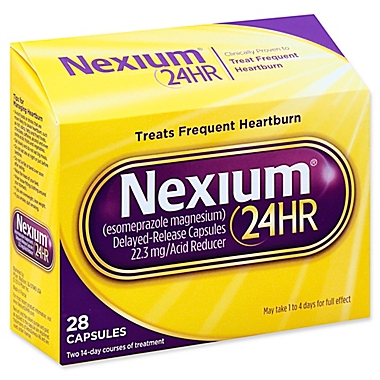 Nexium&reg; 24HR 28-Count Acid Reducer Heartburn Relief Delayed-Release Capsules. View a larger version of this product image.