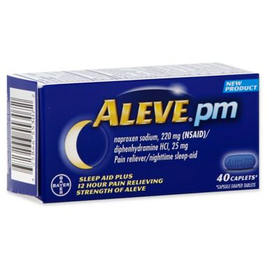 Aleve&reg; PM 40-Count Nighttime Sleep Aid Plus Pain Relief Caplets. View a larger version of this product image.