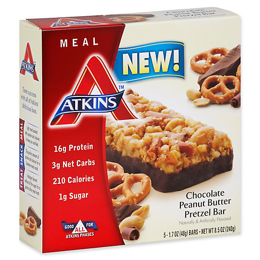 Alternate image 1 for Atkins® Advantage 5-Pack Chocolate Peanut Butter Pretzel Bar