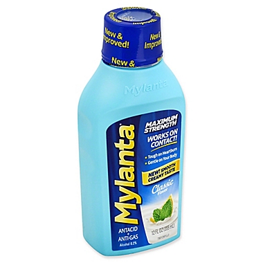 Mylanta&reg; 12 fl. oz. Maximum Strength Antacid + Anti-Gas in Classic Flavor. View a larger version of this product image.