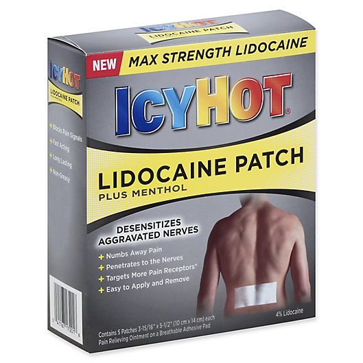 Alternate image 1 for ICY HOT® 5-Count Max Strength Lidocaine Patch Plus Menthol