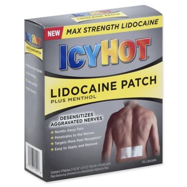ICY HOT&reg; 5-Count Max Strength Lidocaine Patch Plus Menthol. View a larger version of this product image.