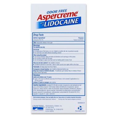 Aspercreme&reg; 2.5 fl. oz. Odor Free Max Strength Pain Relieving Liquid with 4% Lidocaine. View a larger version of this product image.