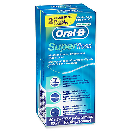 Alternate image 1 for Oral-B® Super Floss™ 2-Pack 50-Count Mint Dental Floss