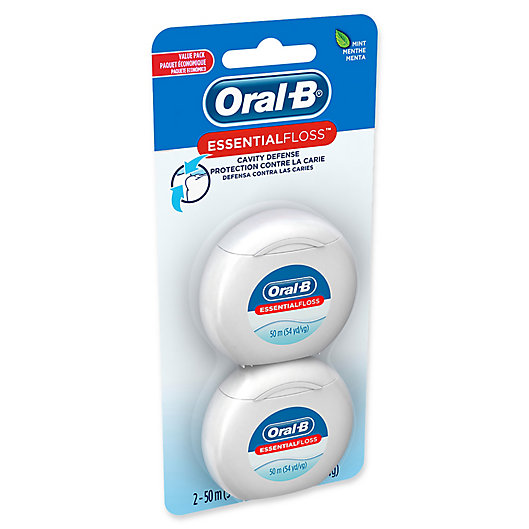 Alternate image 1 for Oral-B® Essential Floss™ 2-Pack 50-Count Mint Dental Floss