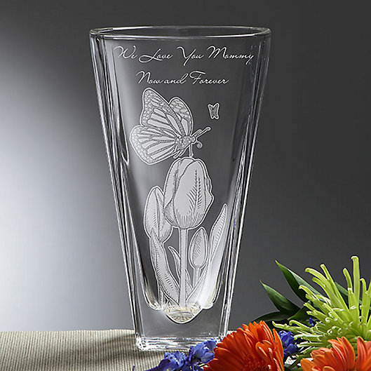 Alternate image 1 for Springtime Moments Etched Crystal Vase