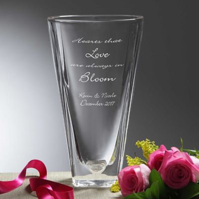 Love In Bloom Crystal Vase